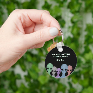 Porte-clés Aliens multicolores dessinés à la main de manière 