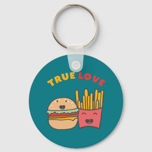 Porte-clés Alimentation amusante Puns True Love Like Burger a