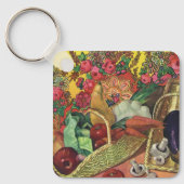 Porte-clés Alimentation Biologique, Légumes de jardin, Fleurs (Recto)
