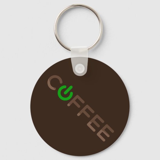 Porte-clés Alimentation café (verte) (Recto)