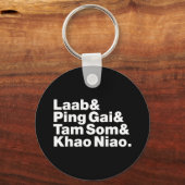 Porte-clés Alimentation de la rue laotienne (Recto)