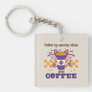 Porte-clés Alimenté par des Vibes Éffrayantes et du café