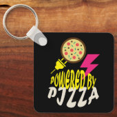 Porte-clés Alimenté par Pizza – Conception amusante pour les (Recto)