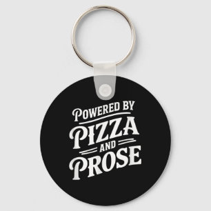 Porte-clés Alimenté Par Pizza Et Prose