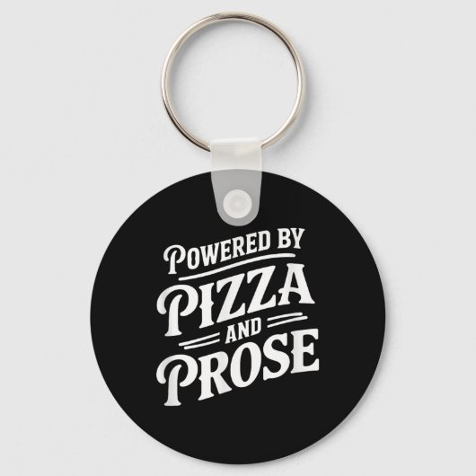 Porte-clés Alimenté Par Pizza Et Prose (Recto)
