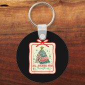 Porte-clés All Booked For Christmas Coquette Bow Tree Lights (Recto)