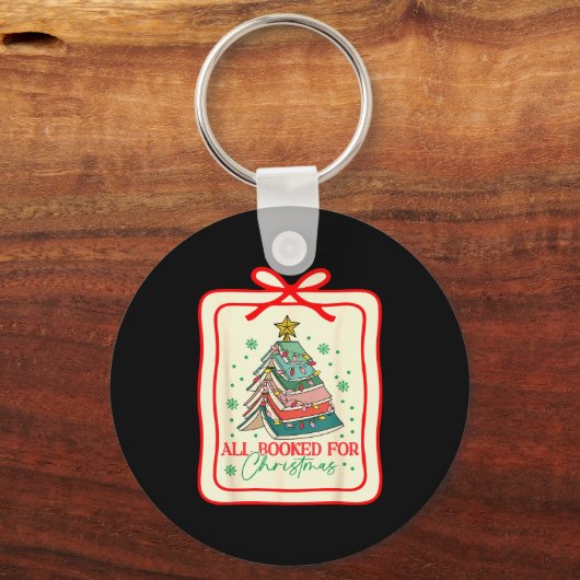 Porte-clés All Booked For Christmas Coquette Bow Tree Lights (Recto)