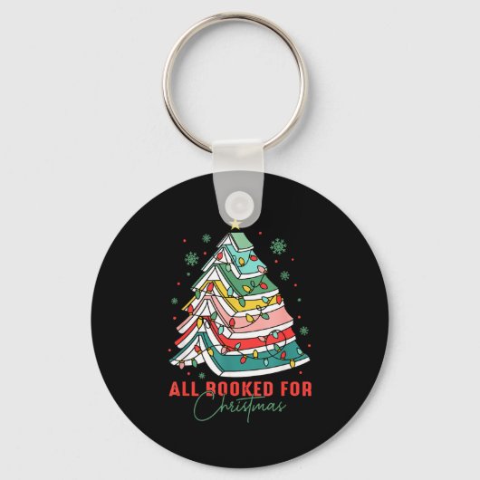 Porte-clés All Booked For Christmas Teacher Librarian Book Lo (Recto)
