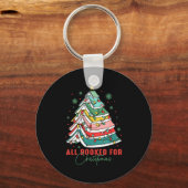 Porte-clés All Booked For Christmas Teacher Librarian Book Lo (Recto)