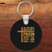 Porte-clés All My Role Models Went To Prison Funny Christian (Recto)