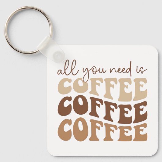 Porte-clés All you need is coffee coffee coffee Keychain (Recto)