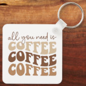 Porte-clés All you need is coffee coffee coffee Keychain (Verso)