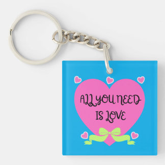 Porte-clés All You Need Is Love – Valentine Heart Design