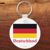 Porte-clés Allemagne Drapeau avec nom en allemand (Recto)
