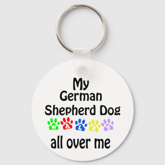 Porte-clés Allemand Berger Chien Marche Design (Recto)