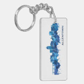 Porte-clés Allentown Pennsylvania Skyline Blue (Devant gauche)