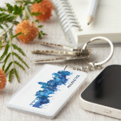 Porte-clés Allentown Pennsylvania Skyline Blue (Devant droit)