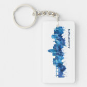 Porte-clés Allentown Pennsylvania Skyline Blue (Devant)