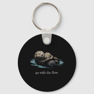 Porte-clés Aller avec la loutre de mer faune rivière animal F