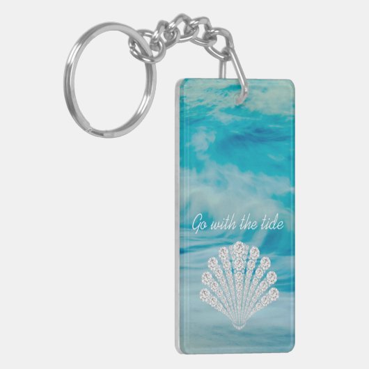 Porte-clés Aller Avec Tide Ocean Waves Diamond Seashell (Devant gauche)