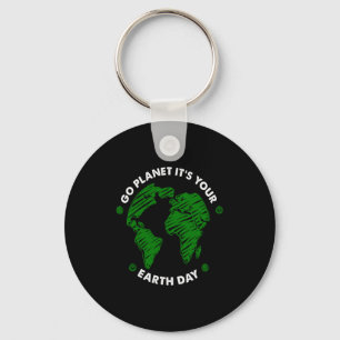 Porte-clés Aller Planète C'est Votre Jour De La Terre Vert Vi