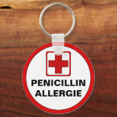Porte-clés Allergie à la pénicilline (Recto)