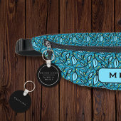 Porte-clés Allergie bilingue noire et blanche aux mollusques