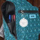 Porte-clés Allergie bilingue noire et blanche aux mollusques