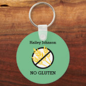 Porte-clés Allergie Céliaque ou Blé Personnalisé Enfants (Recto)