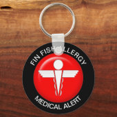 Porte-clés Allergie du poisson fin (Recto)