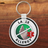 Porte-clés Allergie latex (Recto)