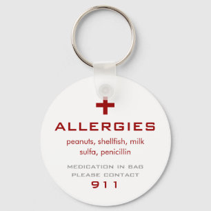 Porte-clés Allergies Médicales