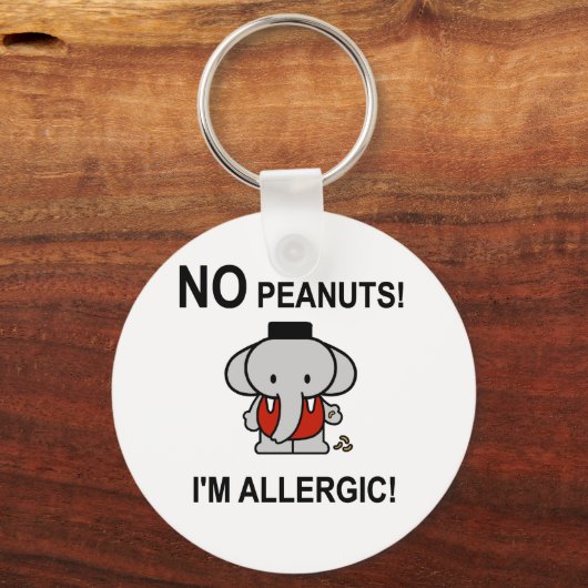 Porte-clés Allergique aux cacahuètes (Recto)