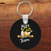 Porte-clés Alley Cat Bowling Shirt Funny Bowler Bowler Bowlin (Recto)