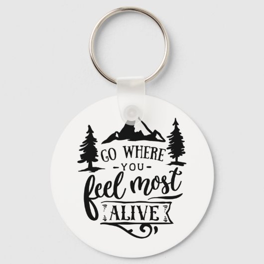 Porte-clés Allez Là Où Vous Vous Sentez Le Plus Vivant (Recto)