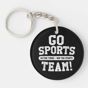 Porte-clés Allez l'équipe sportive ! Sports amusants