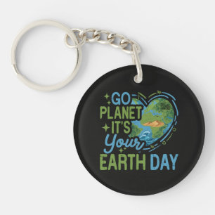 Porte-clés Allez planète c'est votre journée de la Terre