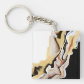 Porte-clés Alligare Abstract Gold Black White Fluid Art (Devant)