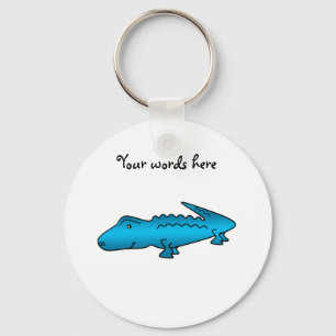 Porte-clés Alligator bleu brillant