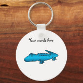 Porte-clés Alligator bleu brillant (Recto)