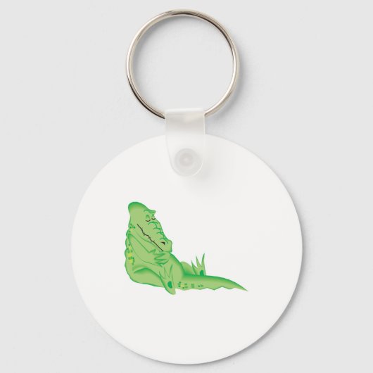 Porte-clés alligator dormant mignon (Recto)