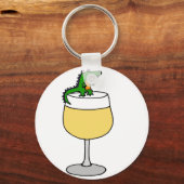 Porte-clés Alligator drôle sur verre à vin (Recto)