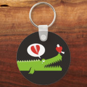 Porte-clés Alligator en amour (Recto)