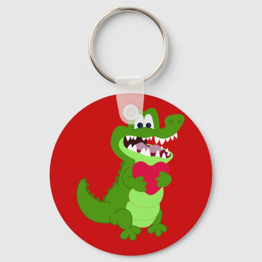 Porte-clés Alligator en amour (Recto)