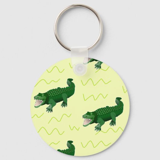 Porte-clés Alligator en jaune (Recto)