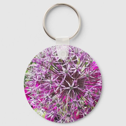 Porte-clés Allium & Fleurs d'été (Recto)