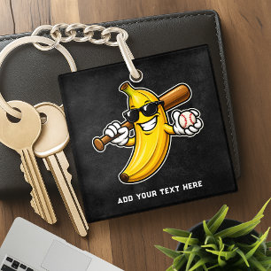 Porte-clés Allons Bananes Baseball Rétro Banane Drôle