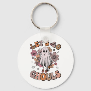 Porte-clés Allons Gouls Ghost les années 70 Hippie Halloween 