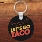Porte-clés Allons voir TACO Empreintes de poulet (Verso)