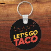 Porte-clés Allons voir TACO Empreintes de poulet (Recto)